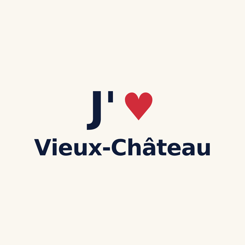 Tasse personnalisée Vieux-Château — design J'aime Vieux-Château