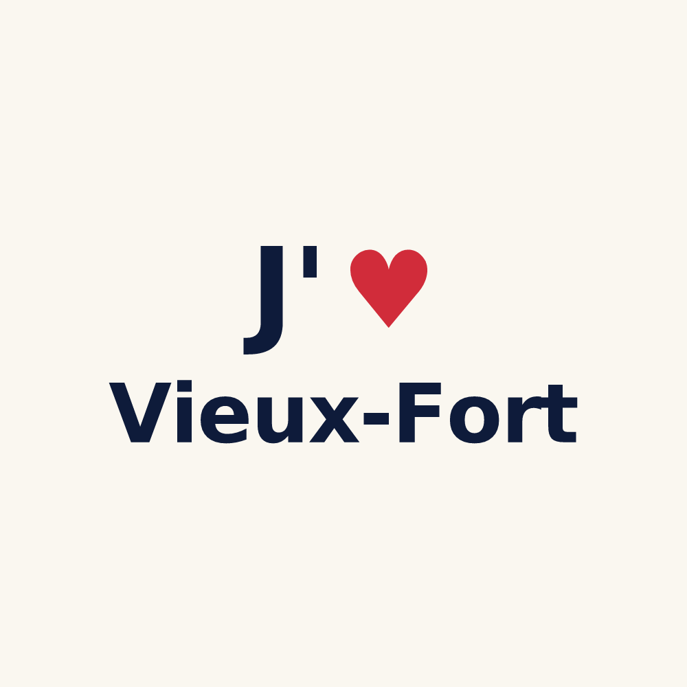 Tasse personnalisée Vieux-Fort — design J'aime Vieux-Fort