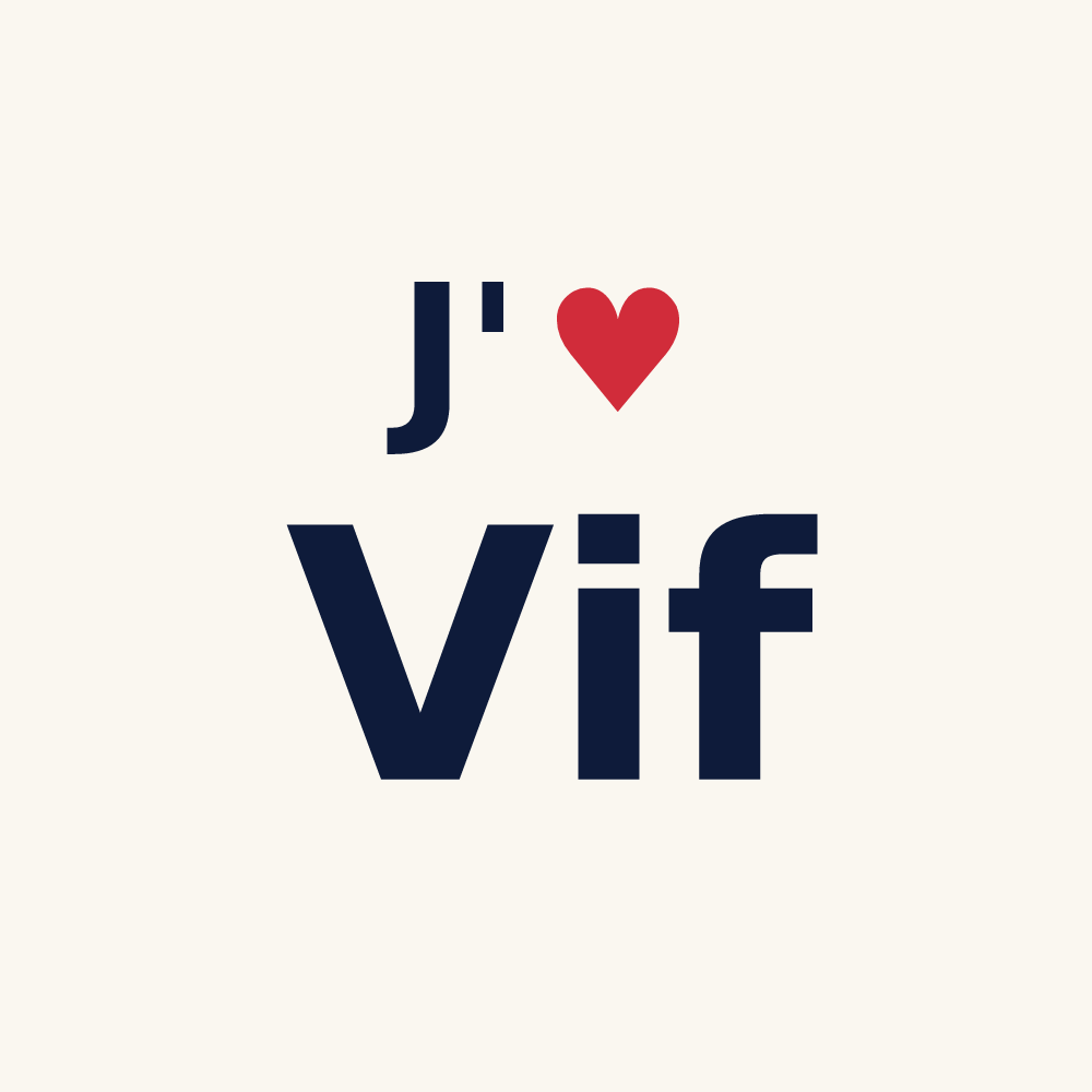 Tasse personnalisée Vif — design J'aime Vif