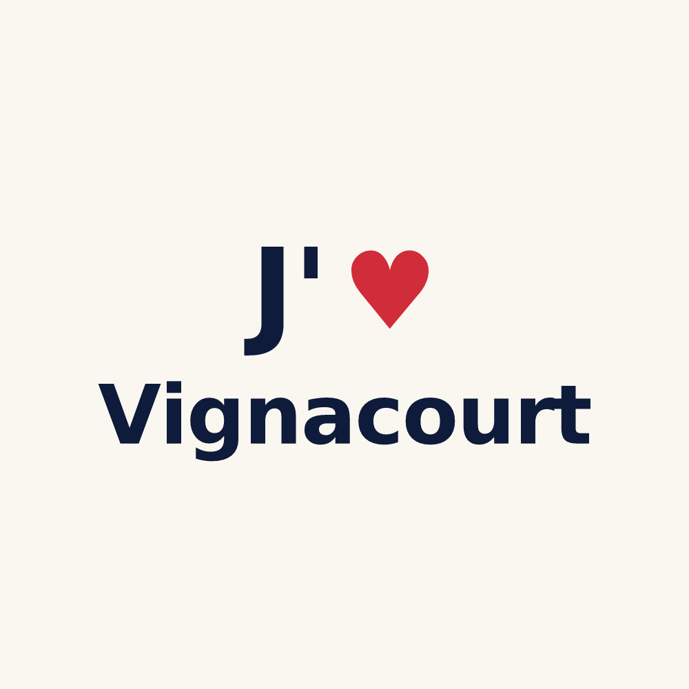 Tasse personnalisée Vignacourt — design J'aime Vignacourt