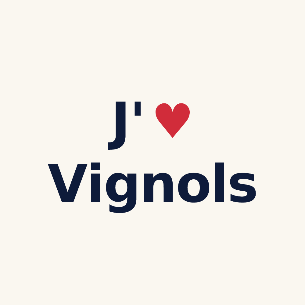 Tasse personnalisée Vignols — design J'aime Vignols