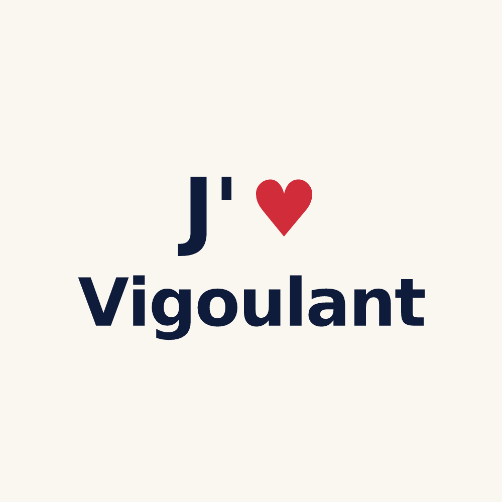 Tasse personnalisée Vigoulant — design « J'aime Vigoulant » imprimé sur la tasse