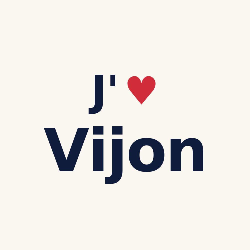 Tasse personnalisée Vijon — design J'aime Vijon
