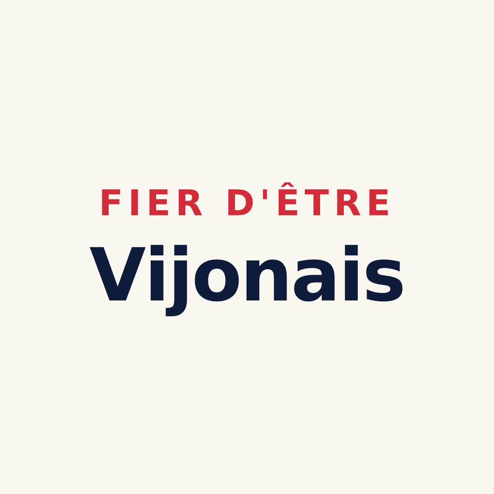 Tasse « Fier d'être Vijonais » — design pour Vijon