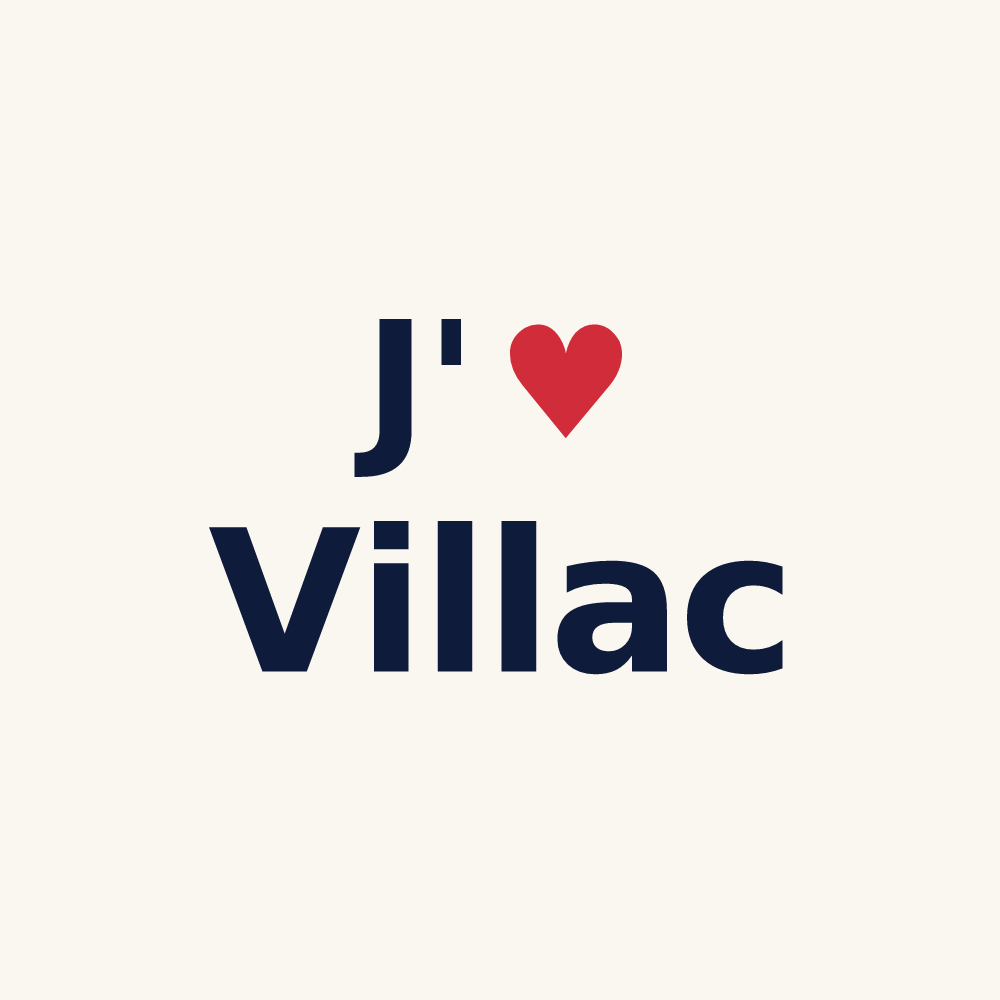 Tasse personnalisée Villac — design J'aime Villac