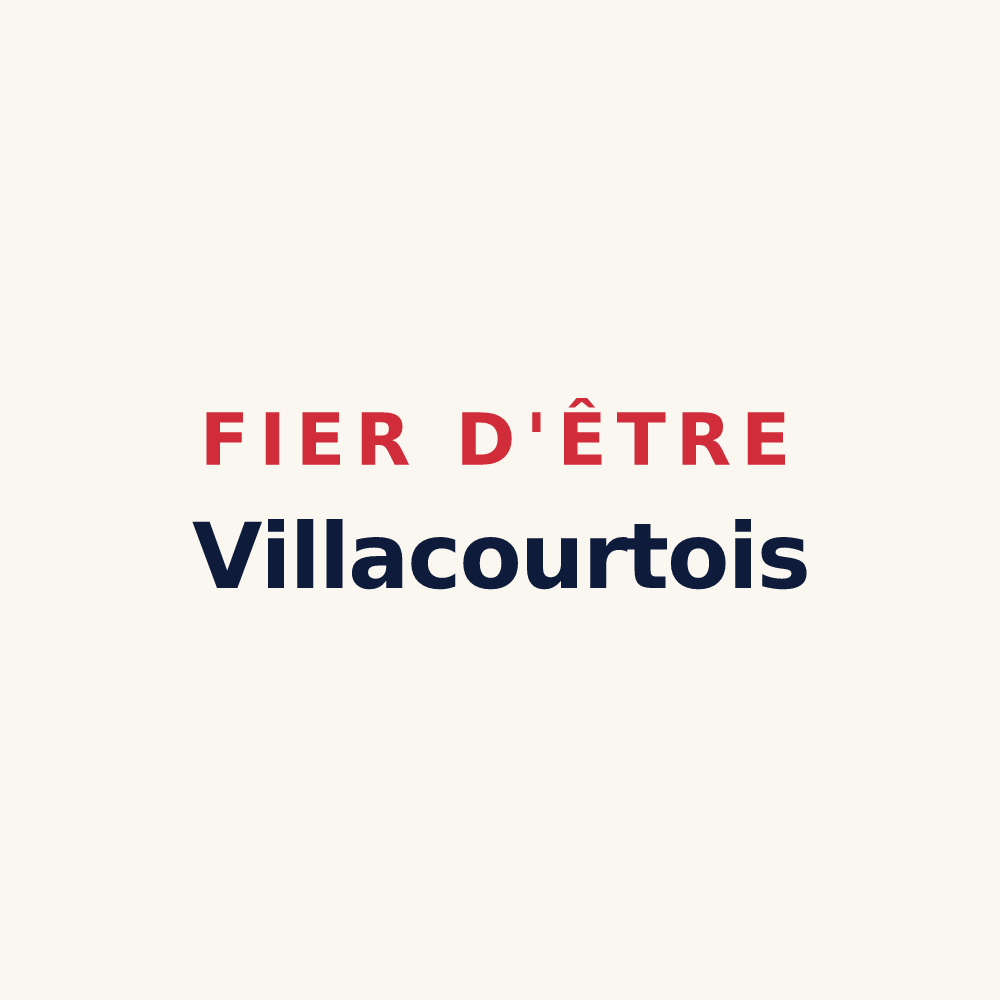 Tasse « Fier d'être Villacourtois » — design pour Villacourt