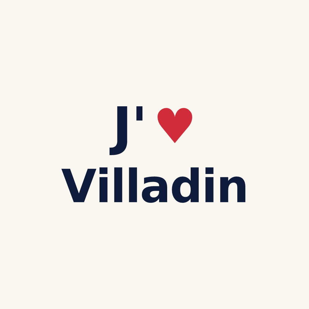 Tasse personnalisée Villadin — design J'aime Villadin