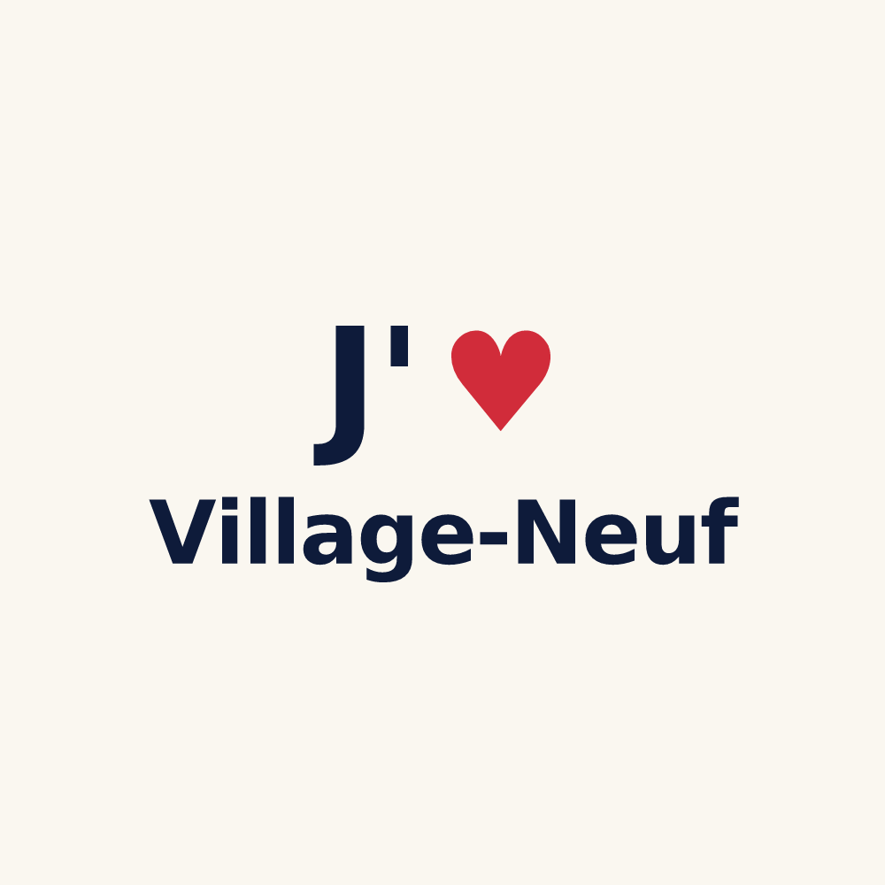 Tasse personnalisée Village-Neuf — design J'aime Village-Neuf