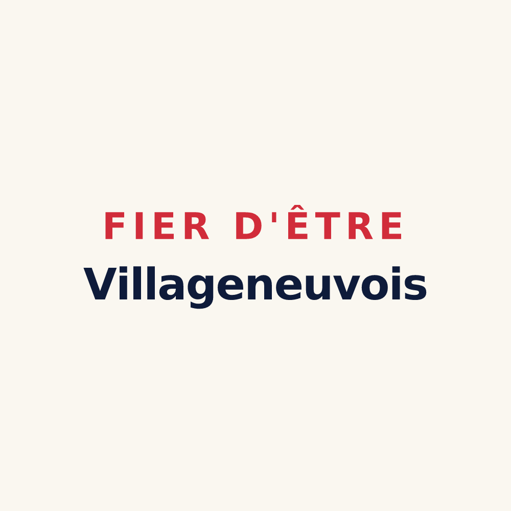 Tasse « Fier d'être Villageneuvois » — design pour Village-Neuf