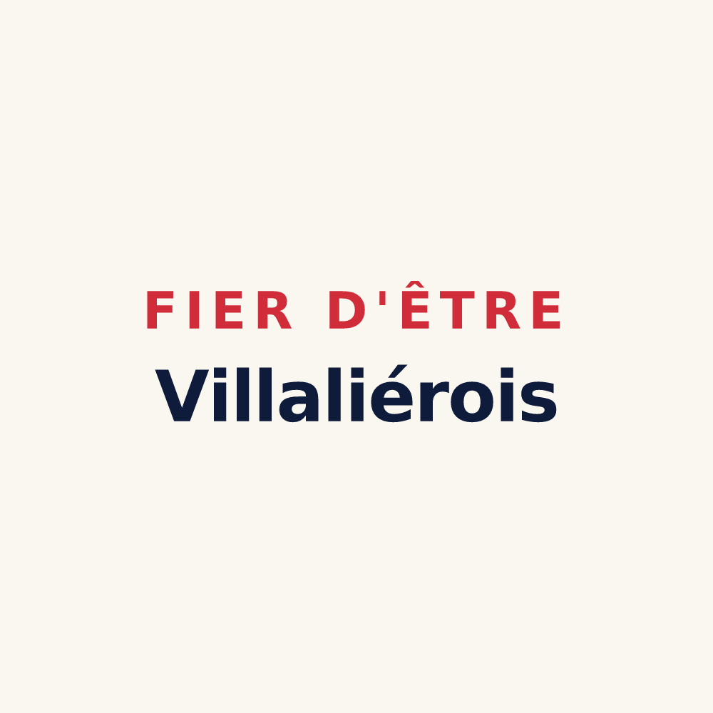 Tasse « Fier d'être Villaliérois » — design pour Villalier
