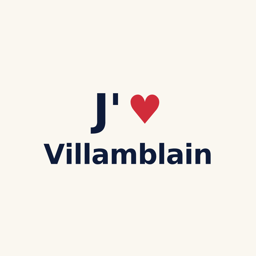Tasse personnalisée Villamblain — design J'aime Villamblain