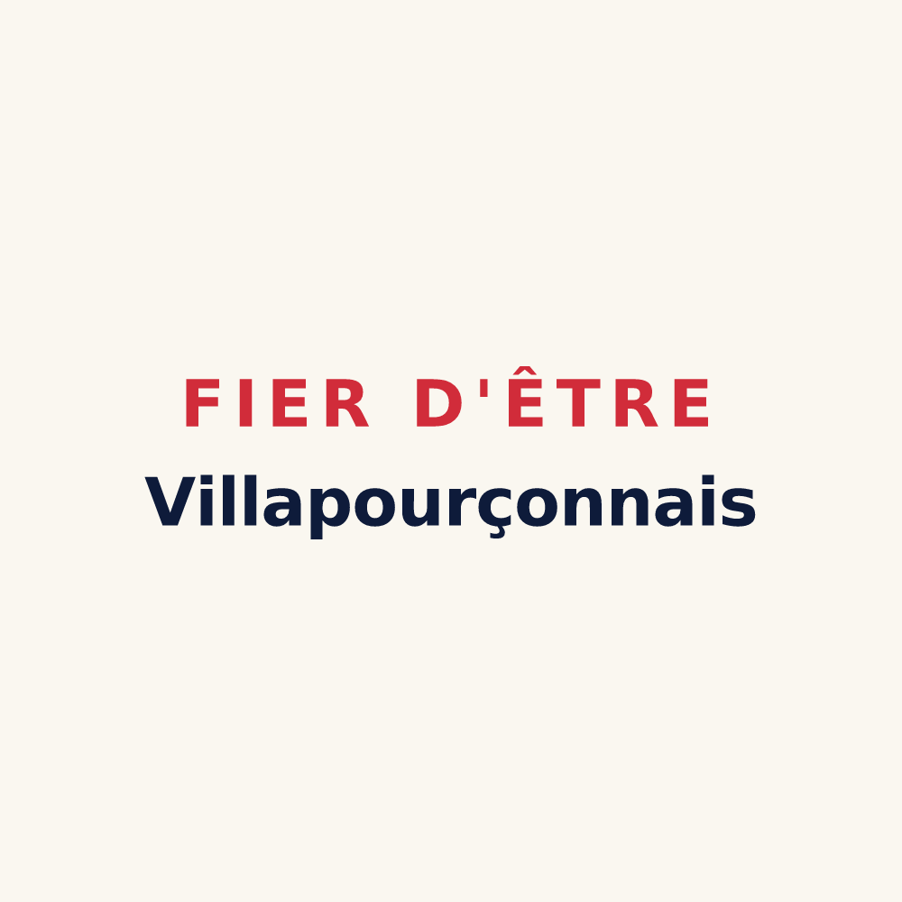 Tasse « Fier d'être Villapourçonnais » — design pour Villapourçon