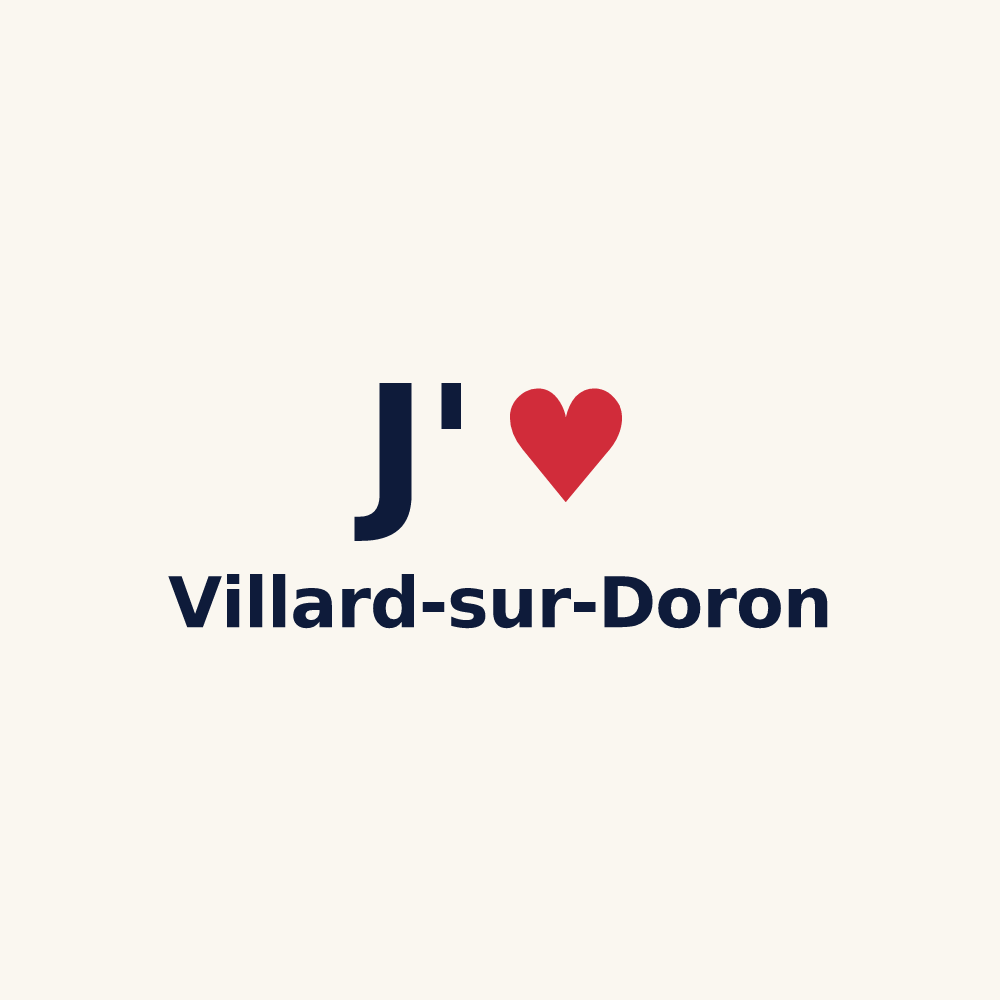 Tasse personnalisée Villard-sur-Doron — design J'aime Villard-sur-Doron