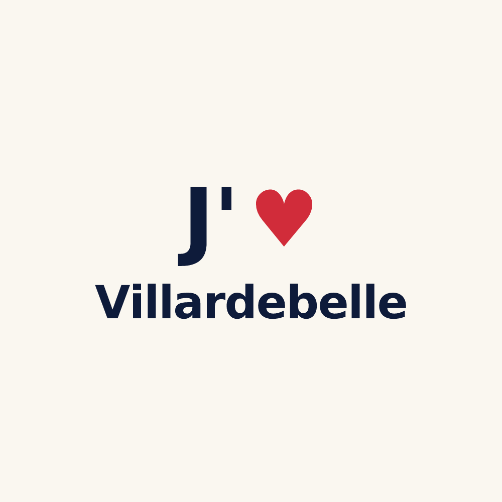 Tasse personnalisée Villardebelle — design J'aime Villardebelle