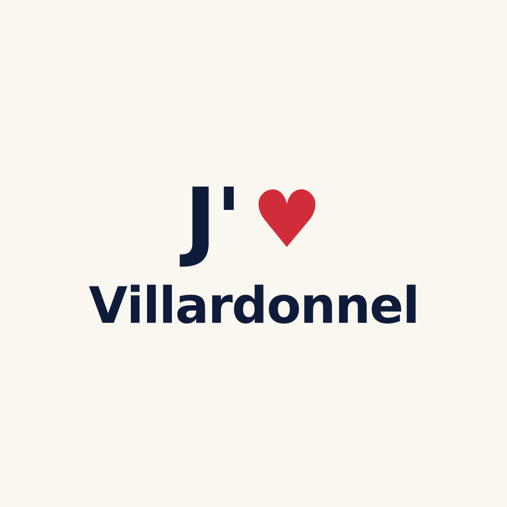 Tasse personnalisée Villardonnel — design J'aime Villardonnel