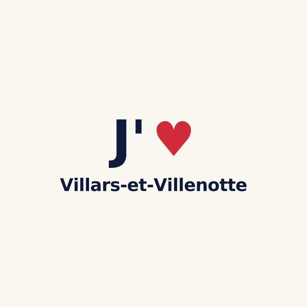 Tasse personnalisée Villars-et-Villenotte — design J'aime Villars-et-Villenotte