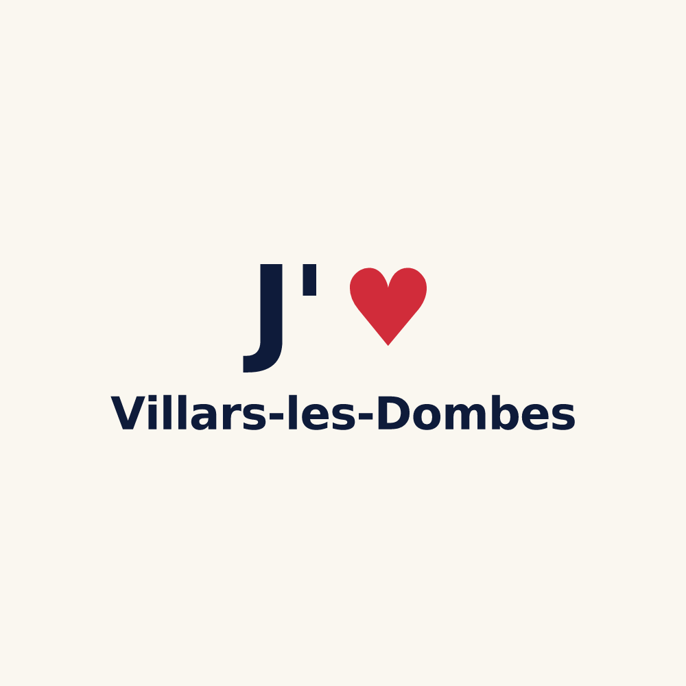 Tasse personnalisée Villars-les-Dombes — design « J'aime Villars-les-Dombes » imprimé sur la tasse