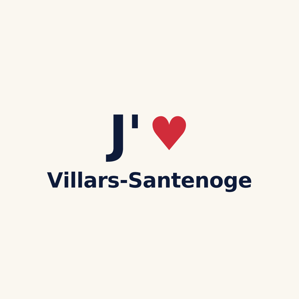 Tasse personnalisée Villars-Santenoge — design « J'aime Villars-Santenoge » imprimé sur la tasse