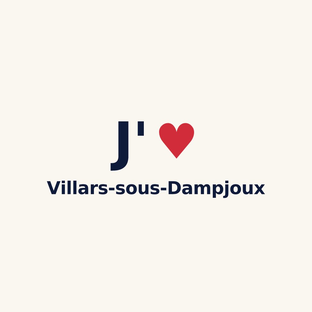 Tasse personnalisée Villars-sous-Dampjoux — design J'aime Villars-sous-Dampjoux