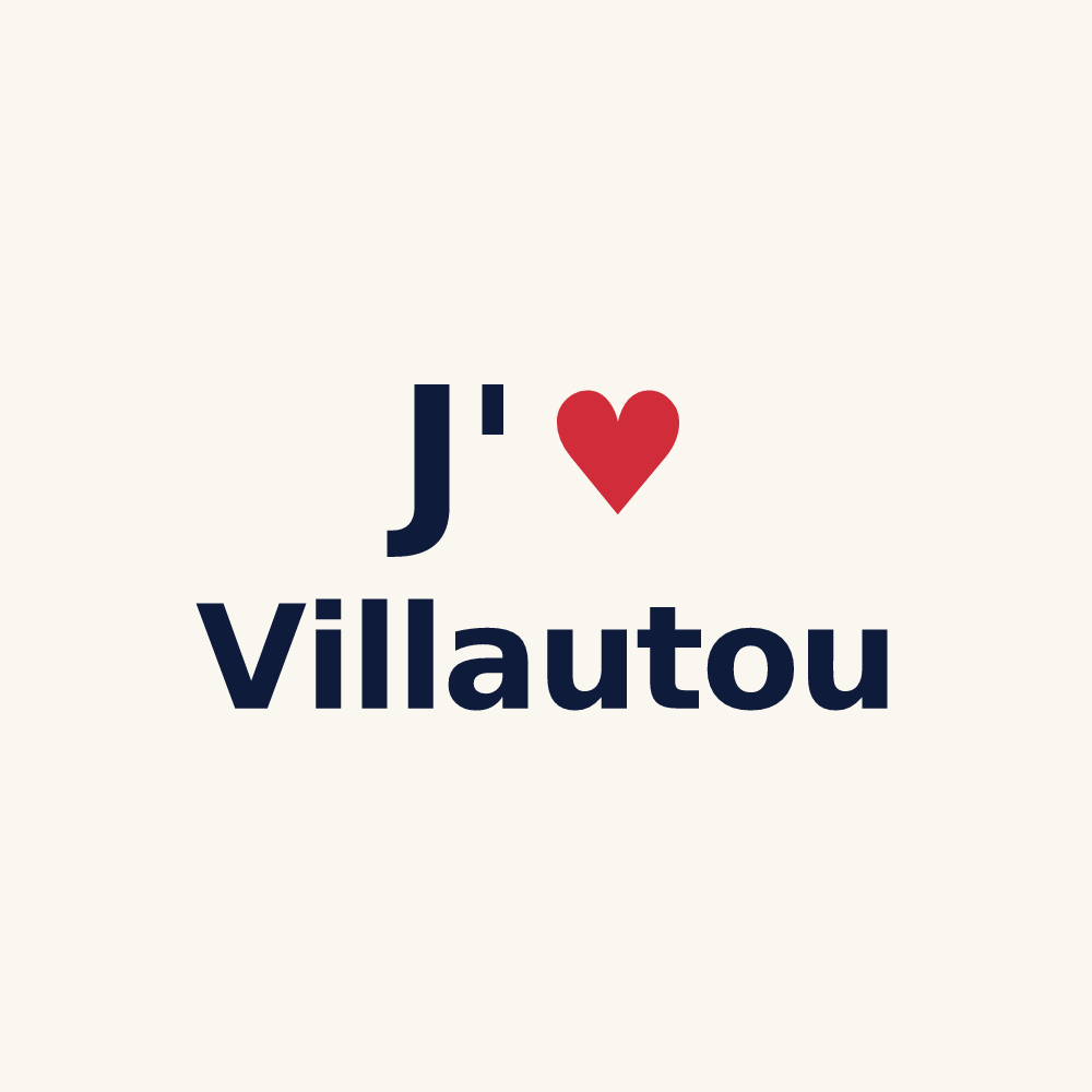 Tasse personnalisée Villautou — design J'aime Villautou