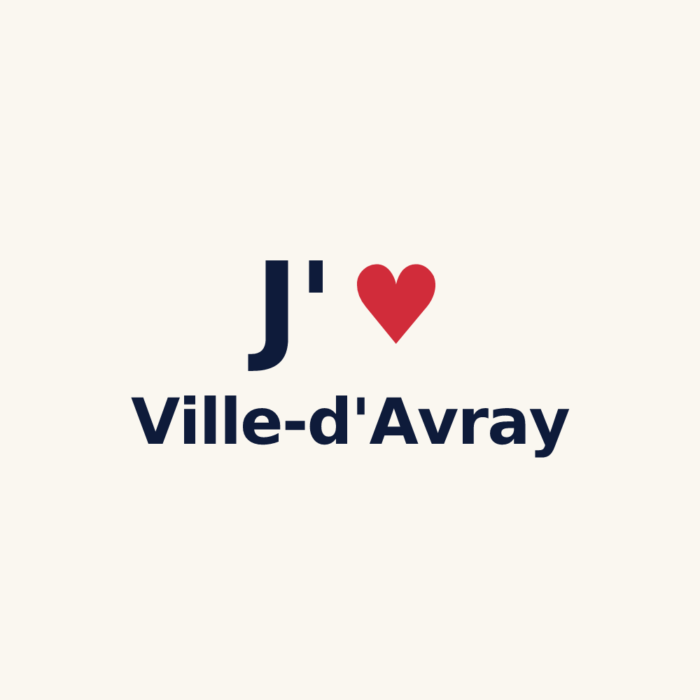 Tasse personnalisée Ville-d'Avray — design J'aime Ville-d'Avray