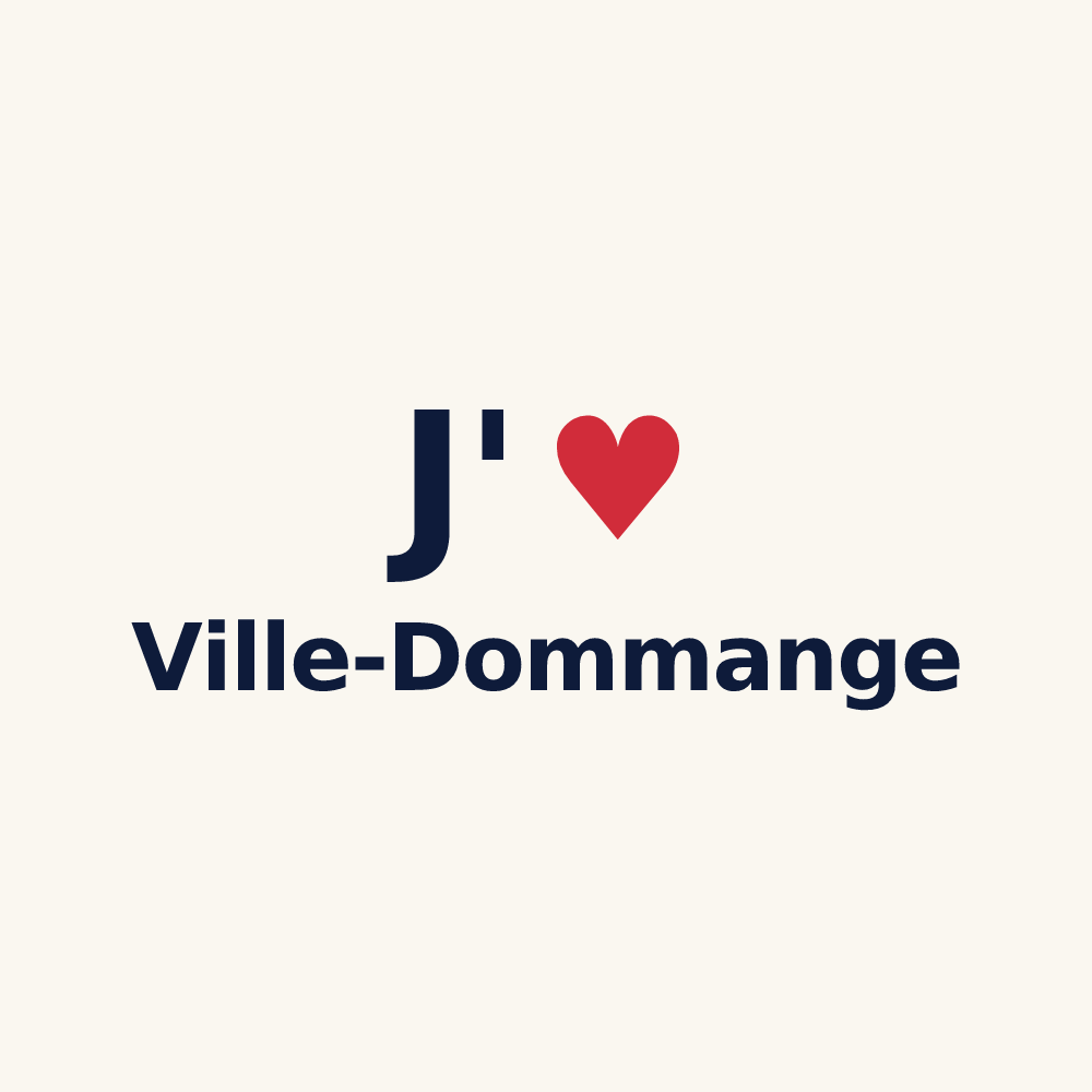 Tasse personnalisée Ville-Dommange — design « J'aime Ville-Dommange » imprimé sur la tasse