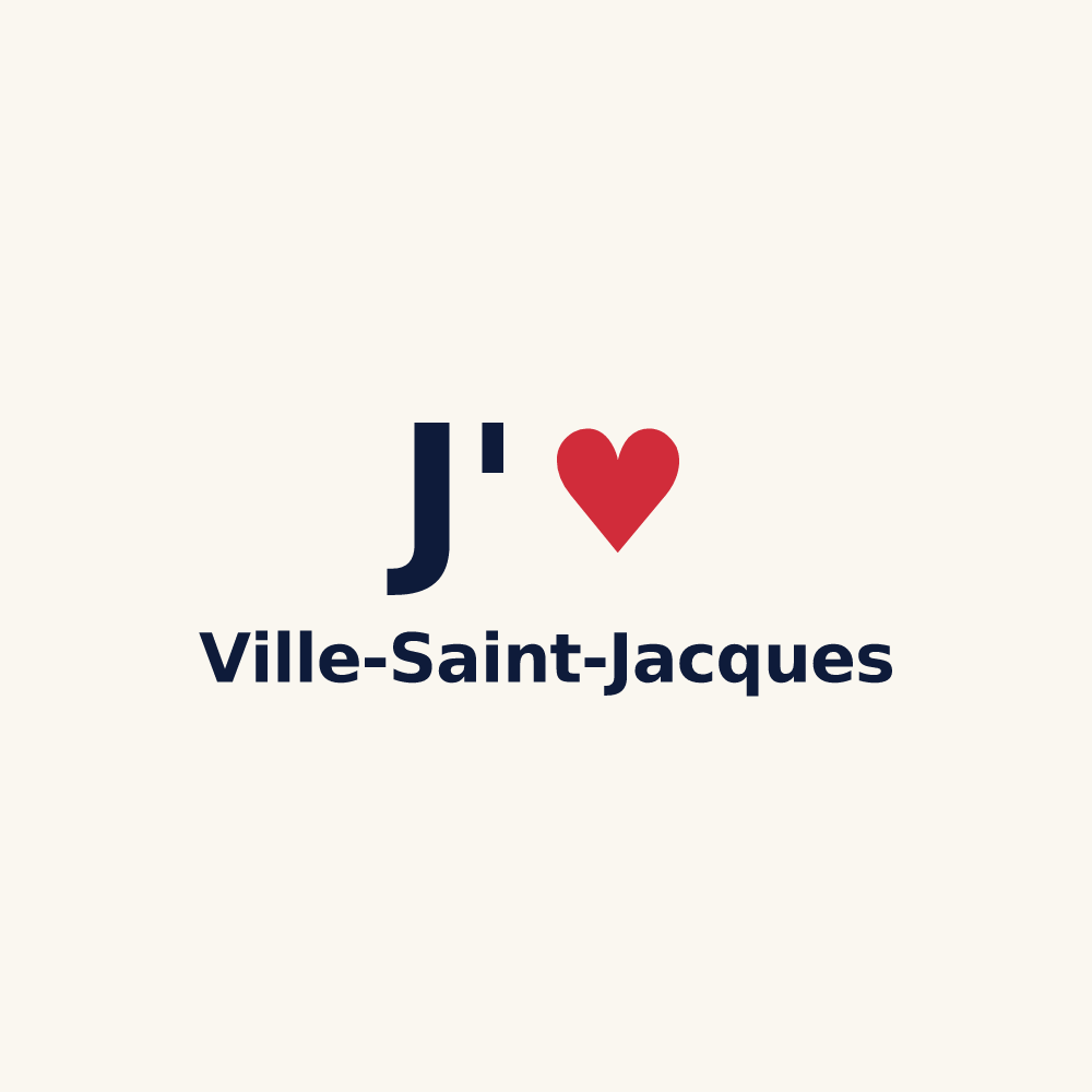 Tasse personnalisée Ville-Saint-Jacques — design J'aime Ville-Saint-Jacques