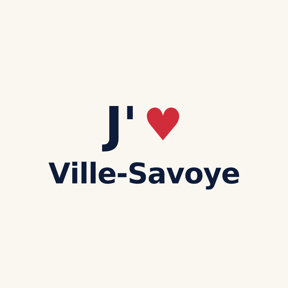 Tasse personnalisée Ville-Savoye — design J'aime Ville-Savoye