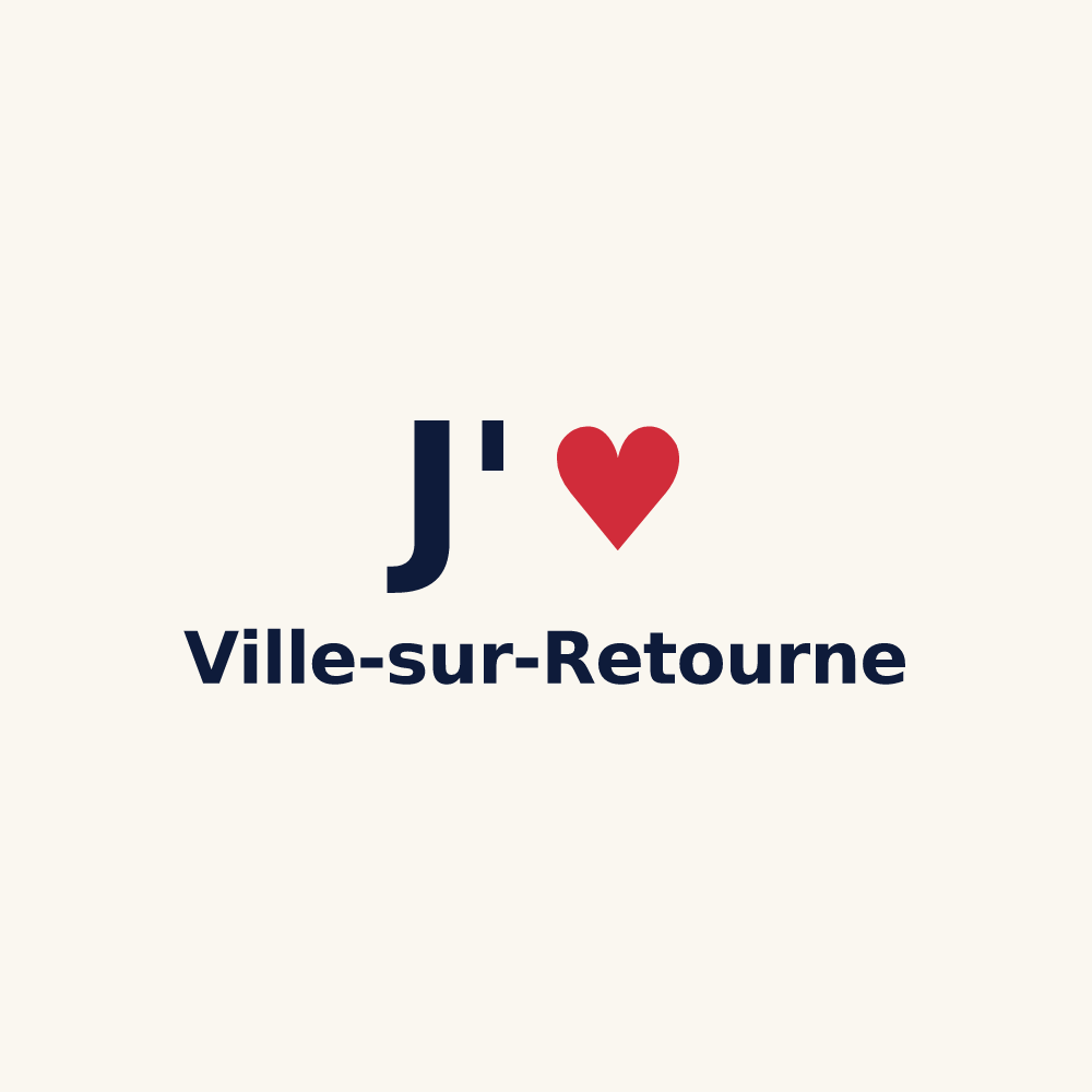 Tasse personnalisée Ville-sur-Retourne — design J'aime Ville-sur-Retourne