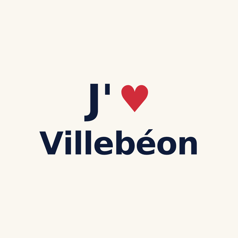 Tasse personnalisée Villebéon — design J'aime Villebéon