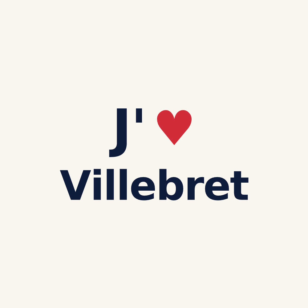 Tasse personnalisée Villebret — design J'aime Villebret