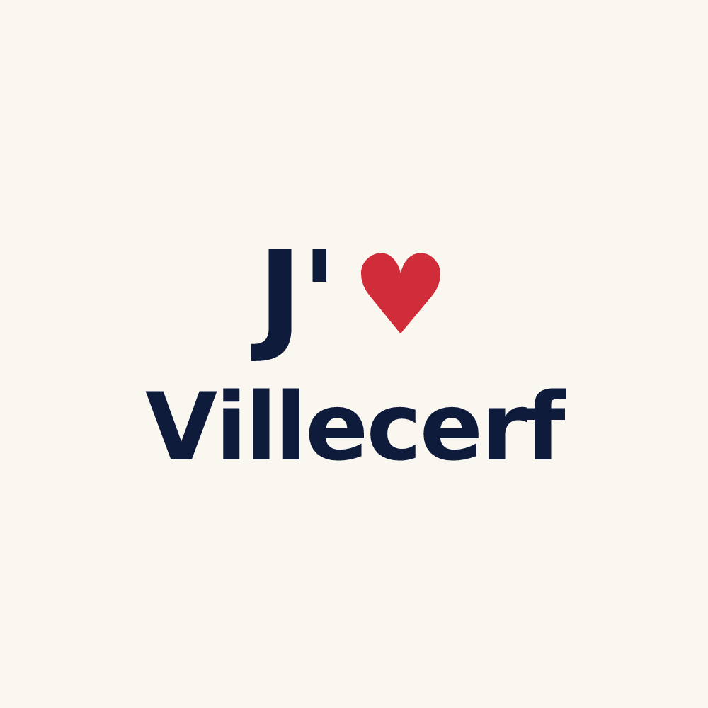 Tasse personnalisée Villecerf — design J'aime Villecerf