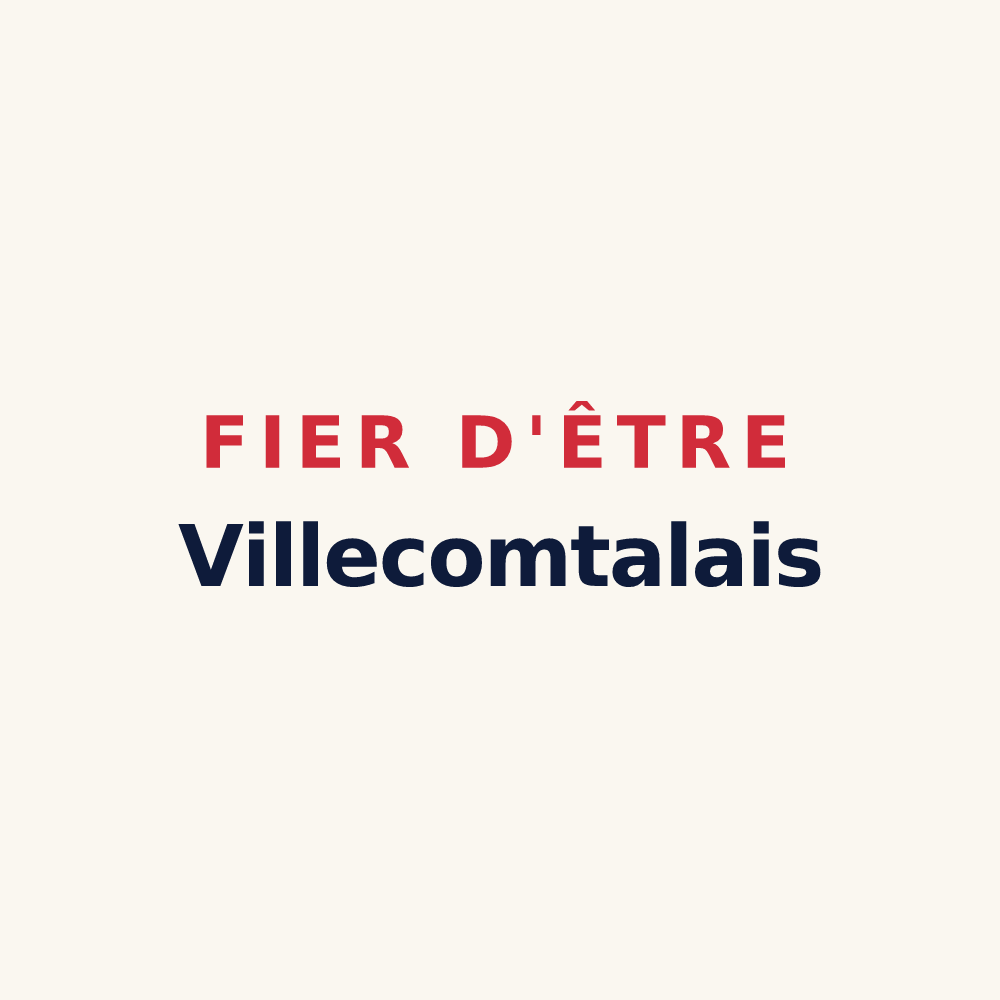 Tasse « Fier d'être Villecomtalais » — design pour Villecomtal
