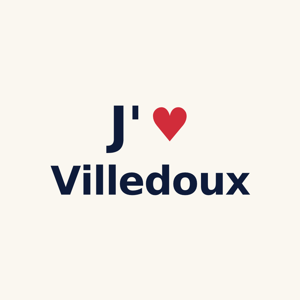 Tasse personnalisée Villedoux — design J'aime Villedoux