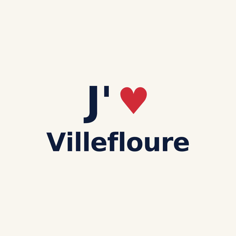 Tasse personnalisée Villefloure — design J'aime Villefloure