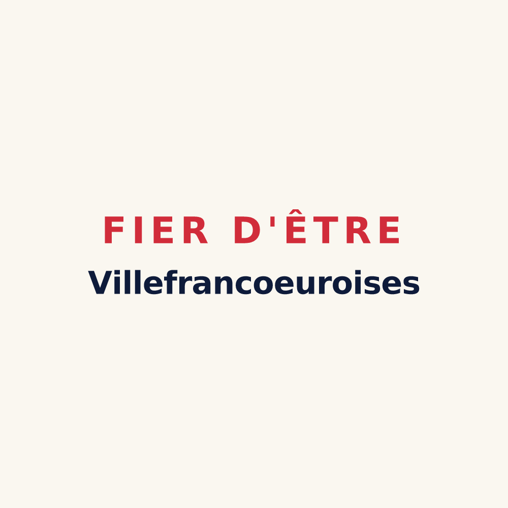 Tasse « Fier d'être Villefrancoeuroises » — design pour Villefrancœur