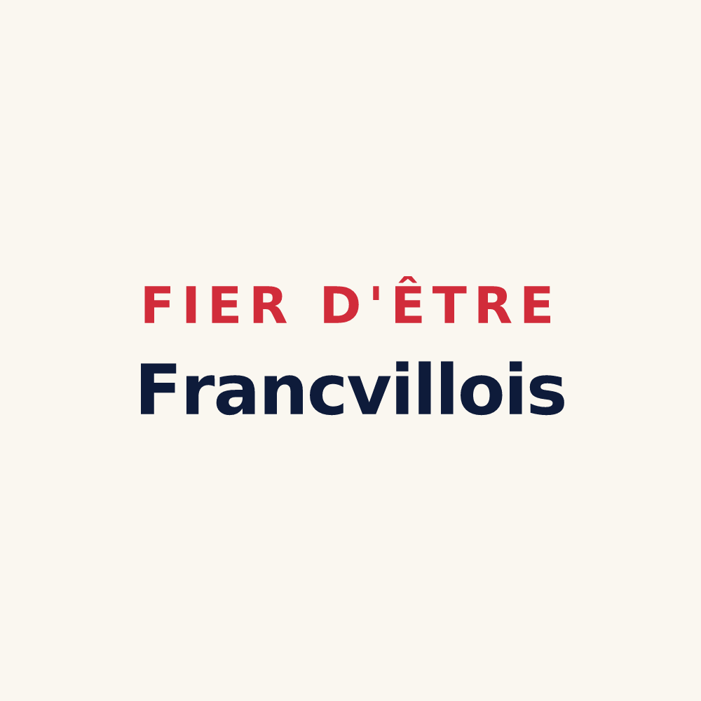 Tasse « Fier d'être Francvillois » — design pour Villefranche-sur-Cher
