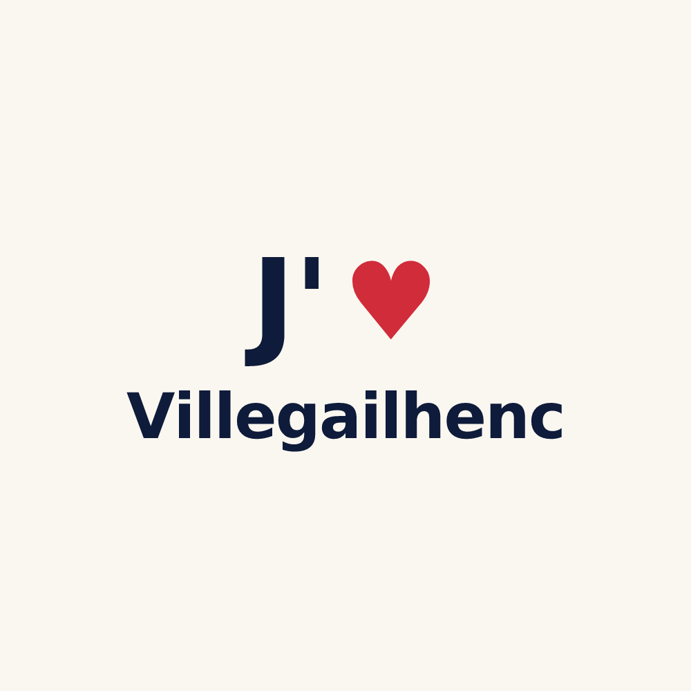 Tasse personnalisée Villegailhenc — design J'aime Villegailhenc