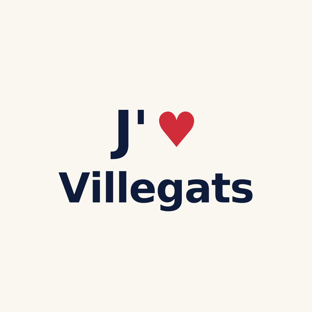 Tasse personnalisée Villegats — design J'aime Villegats
