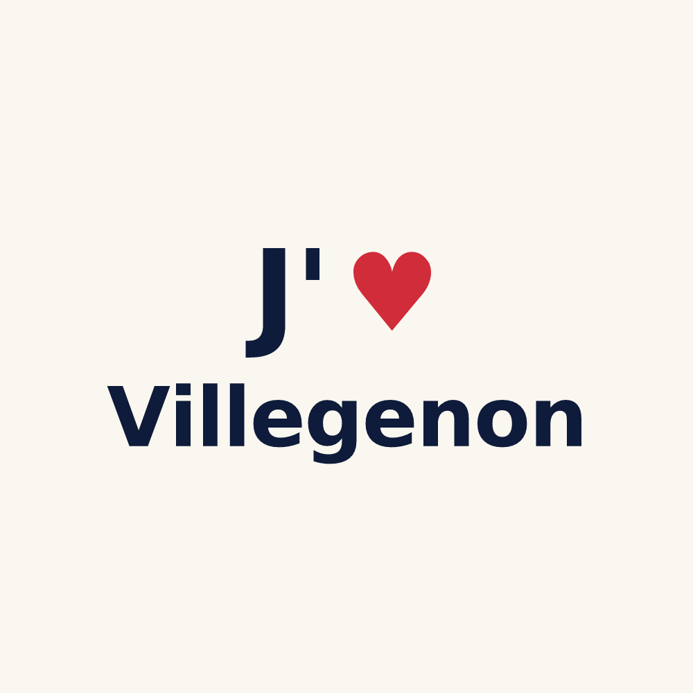 Tasse personnalisée Villegenon — design J'aime Villegenon