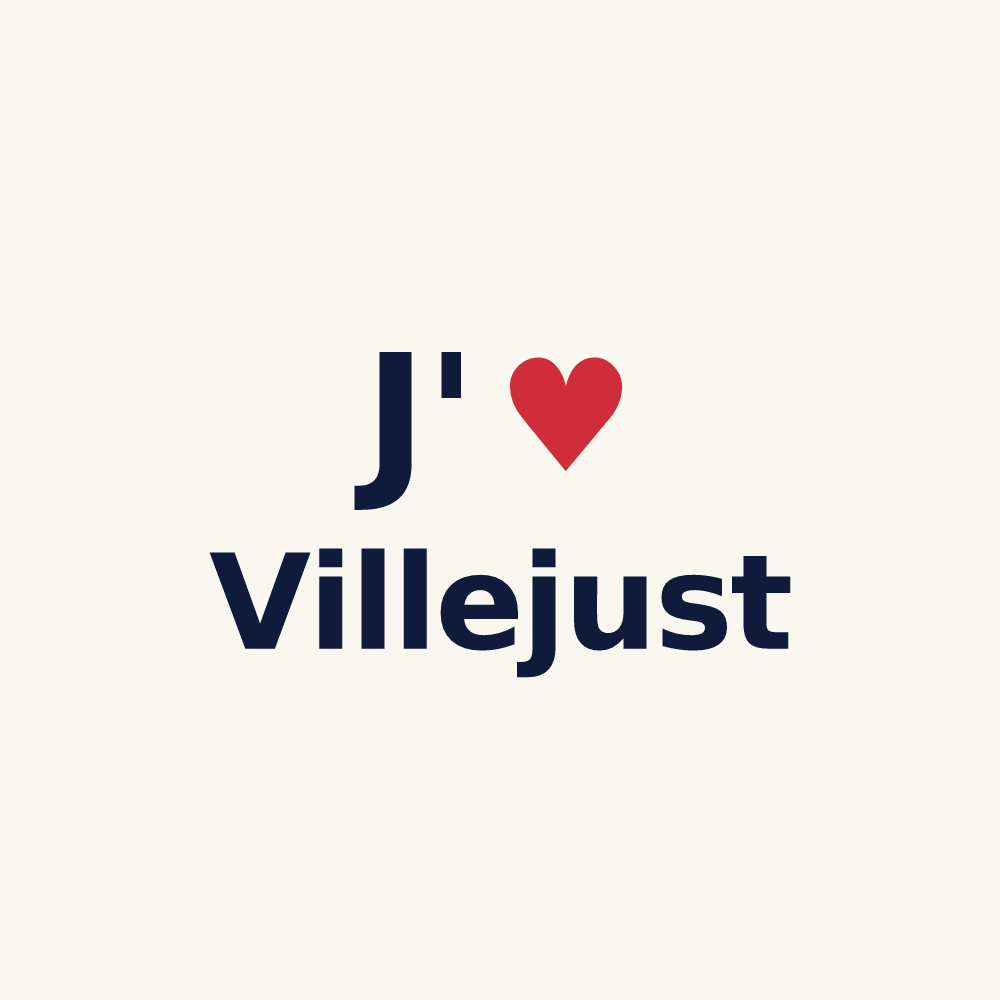 Tasse personnalisée Villejust — design J'aime Villejust