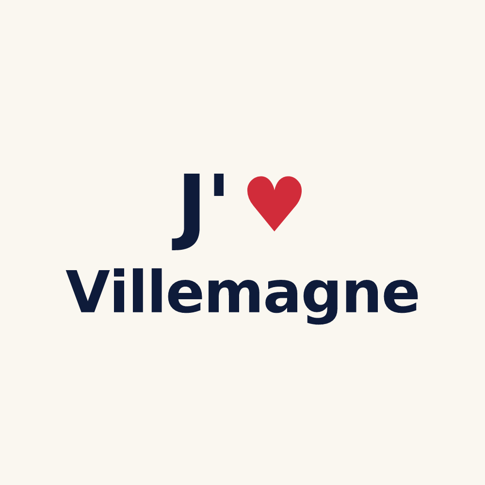 Tasse personnalisée Villemagne — design J'aime Villemagne