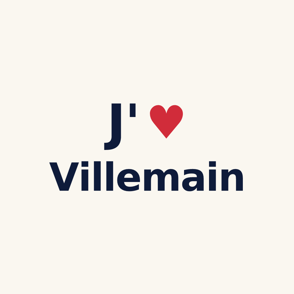 Tasse personnalisée Villemain — design J'aime Villemain