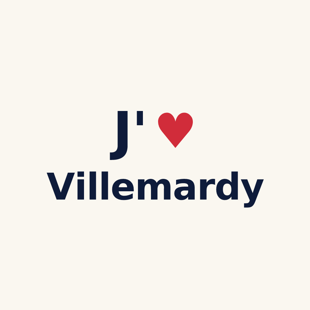 Tasse personnalisée Villemardy — design J'aime Villemardy