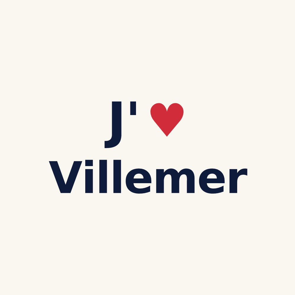 Tasse personnalisée Villemer — design J'aime Villemer