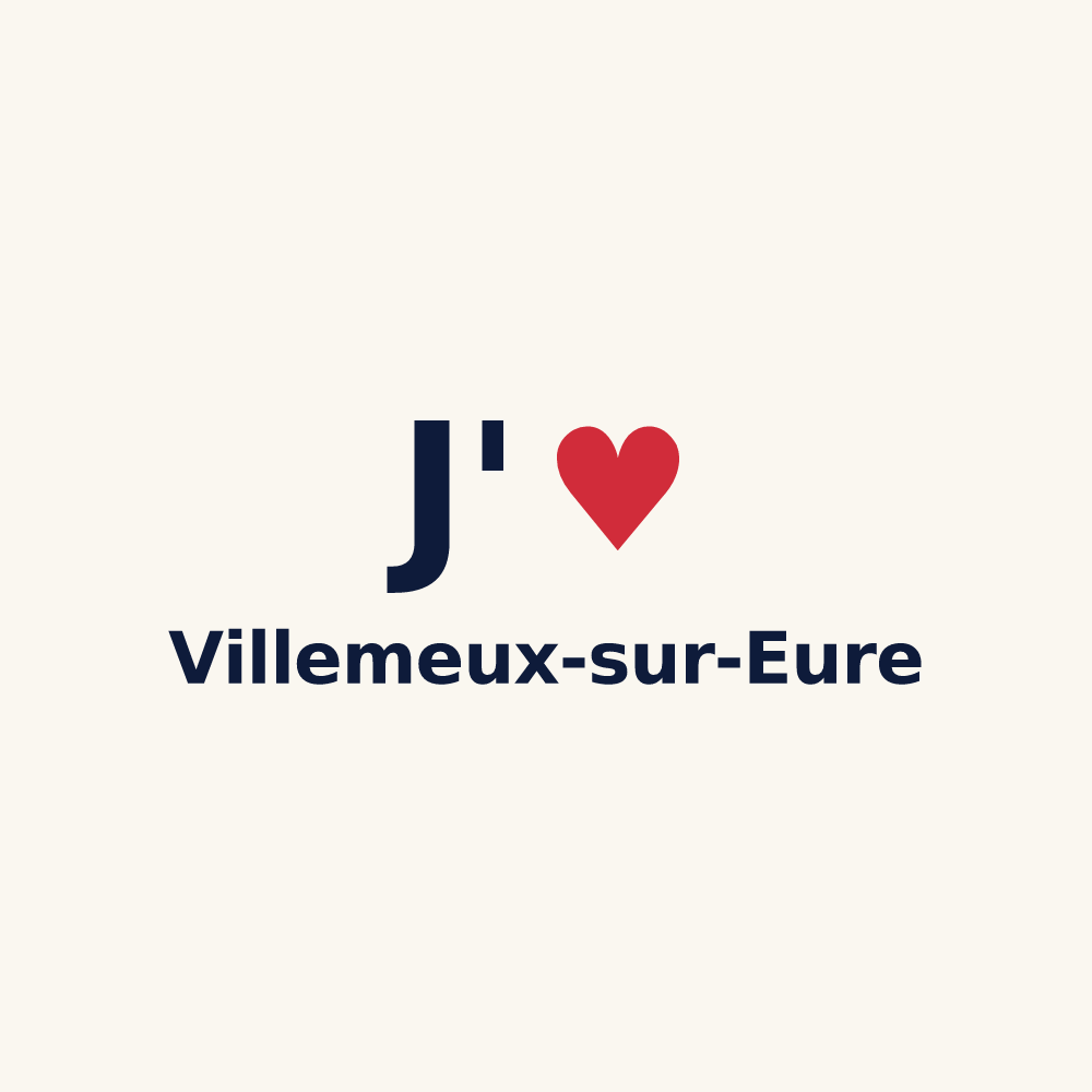 Tasse personnalisée Villemeux-sur-Eure — design J'aime Villemeux-sur-Eure