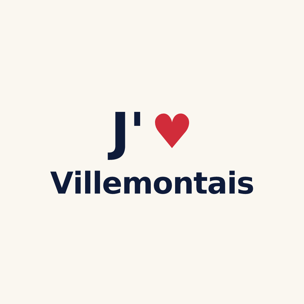 Tasse personnalisée Villemontais — design J'aime Villemontais