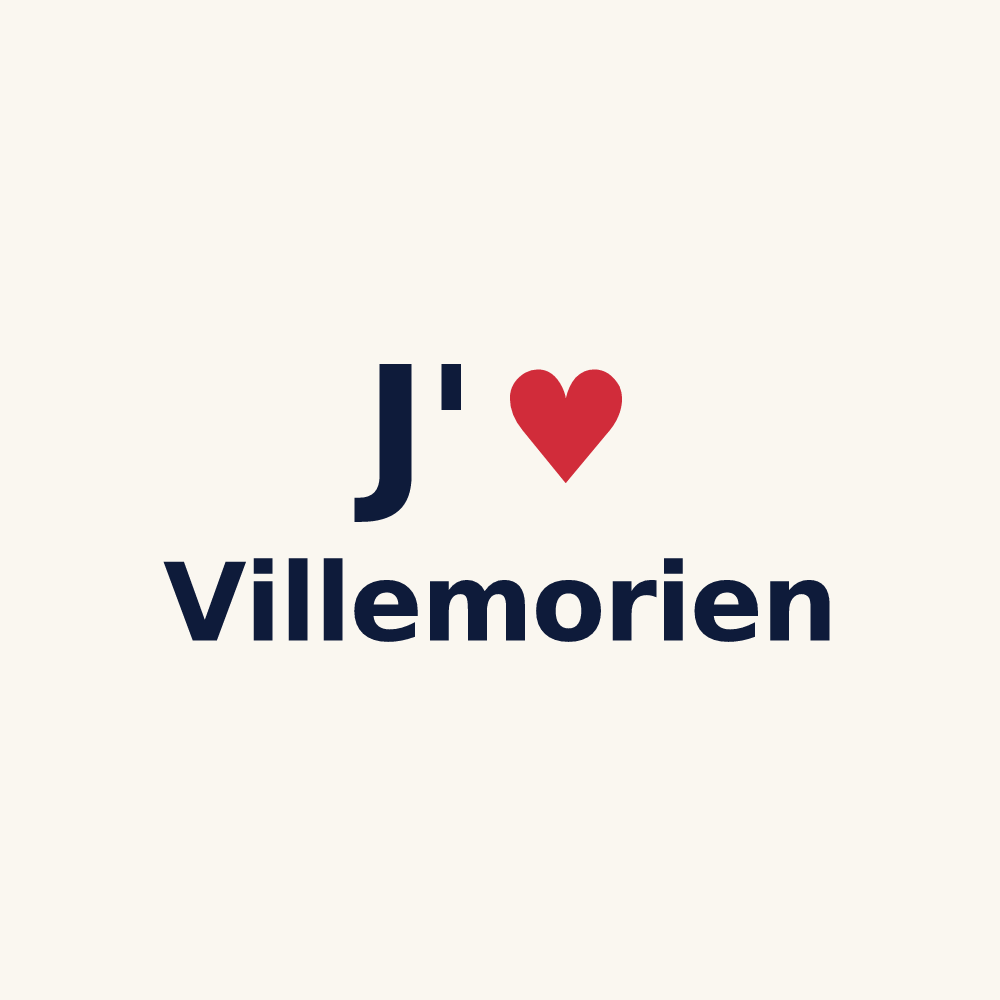 Tasse personnalisée Villemorien — design J'aime Villemorien