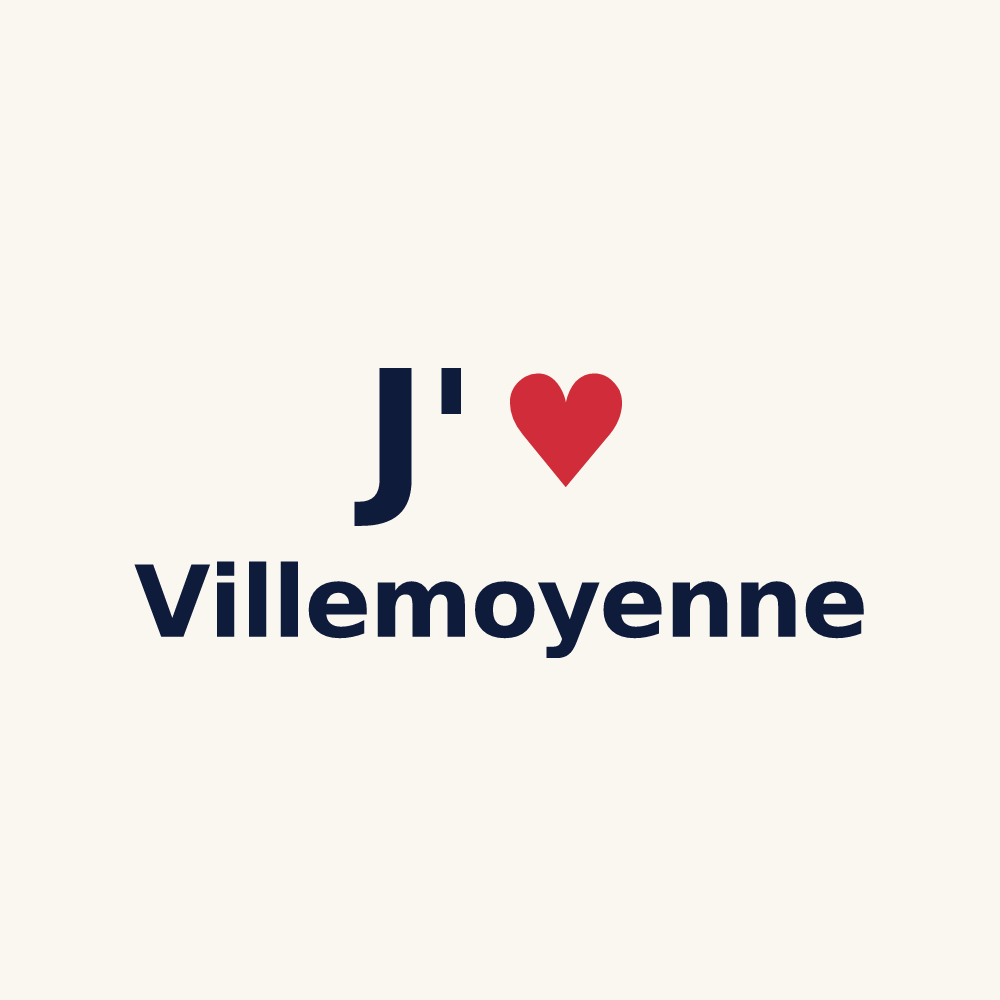 Tasse personnalisée Villemoyenne — design J'aime Villemoyenne