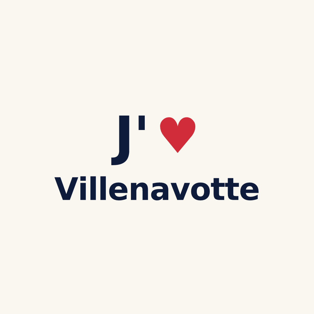 Tasse personnalisée Villenavotte — design J'aime Villenavotte
